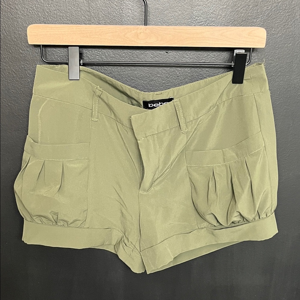 Bebe Women's Olive Green Cargo Shorts